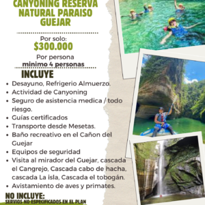 PLAN PASADIA CAÑON DEL GUEJAR