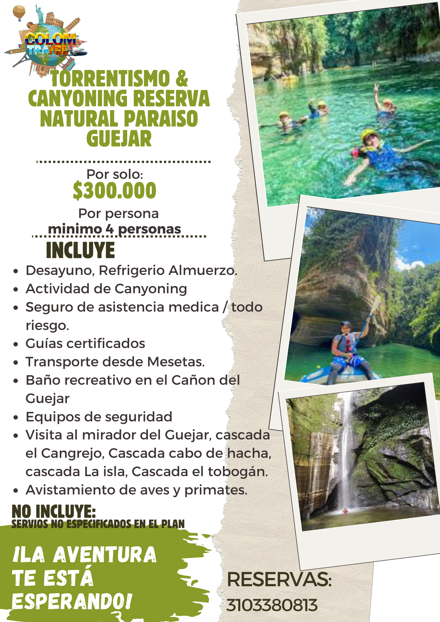 PLAN PASADIA CAÑON DEL GUEJAR