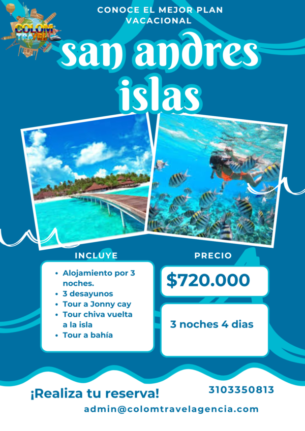 PLAN TODO INCLUIDO A SAN ANDRES POR 3 NOCHES 4 DIAS